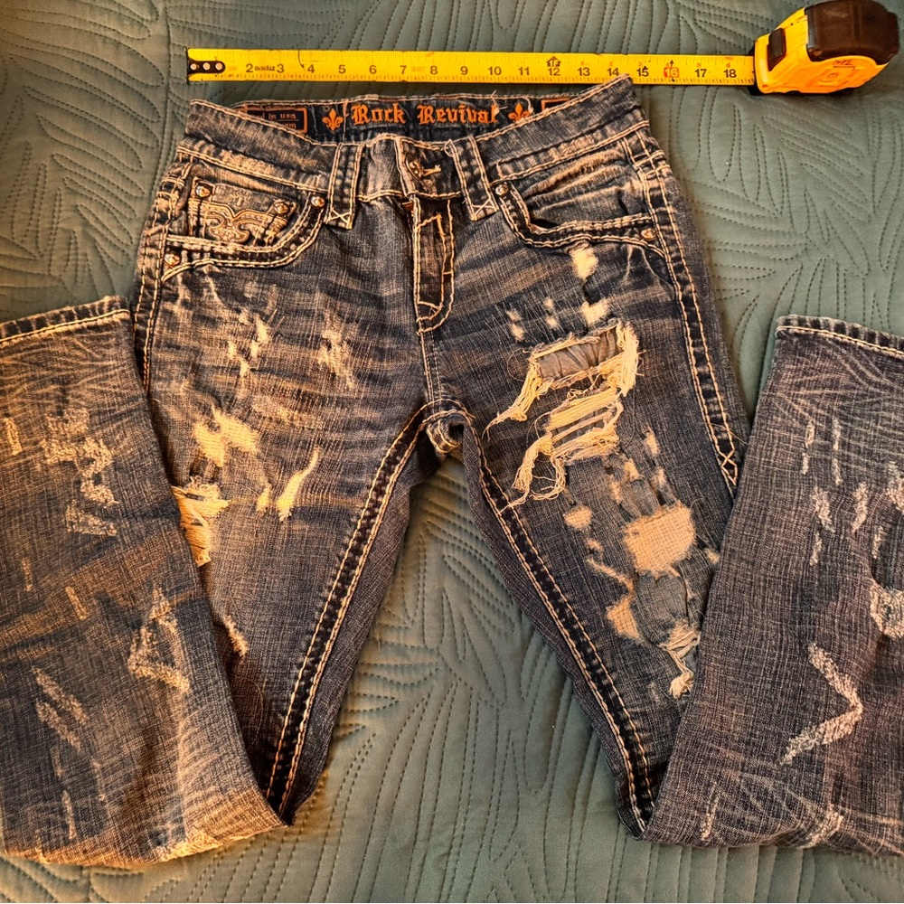 Rock Revival Distressed Denim Jeans